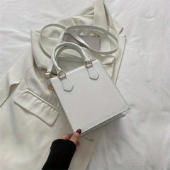 Stylish PU Leather Tote Bag Top Handle Crossbody Purse