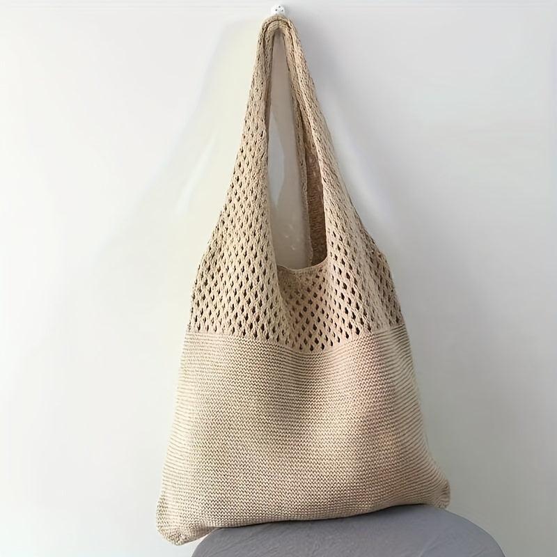 Vintage Hollow Crochet Bag Women's Knitted Tote Bag