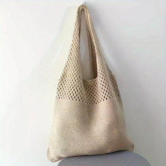 Vintage Hollow Crochet Bag Women's Knitted Tote Bag