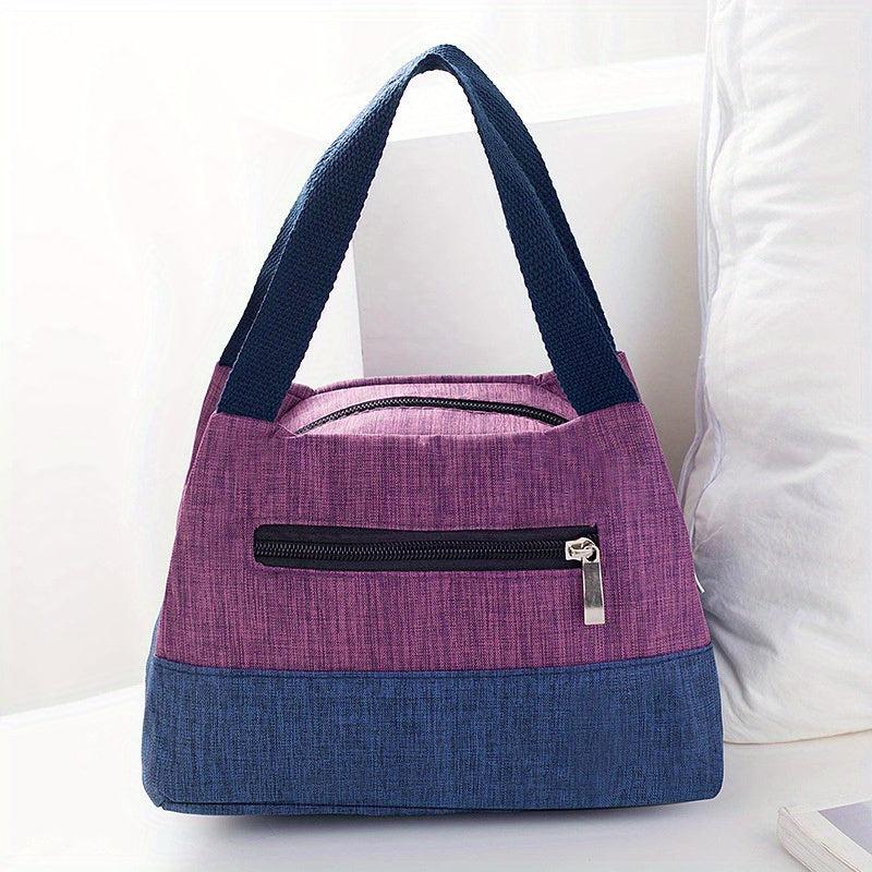 Contrast Canvas Lunch Box Bag Mummy Bag Handbags