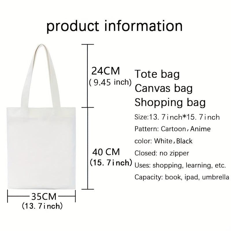 Life Goes On Pattern Canvas Tote Lightweight Shopping Tote