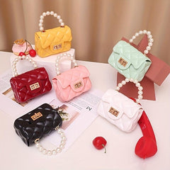 Small Quilted Crossbody Bag Turn Lock Chain Purse