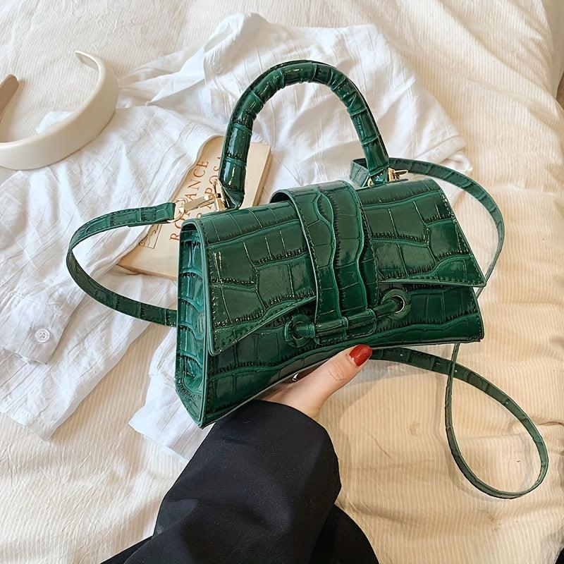 Stone Embossed Crossbody Bag For Women Satchel Purse