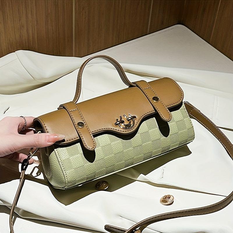 Vintage Flap Crossbody Bag Retro Square Shoulder Bag Women's Stylish Handbag