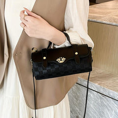 Vintage Flap Crossbody Bag Retro Square Shoulder Bag Women's Stylish Handbag