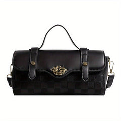 Vintage Flap Crossbody Bag Retro Square Shoulder Bag Women's Stylish Handbag
