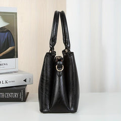 Women's Classic Crossbody Bag Satchel Purse with Plush Ball Pendant