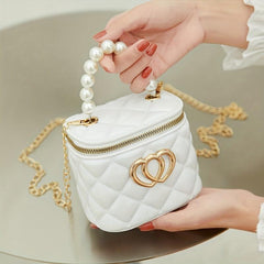 Quilted Jelly PU Leather Shoulder Bag & Coin Purse