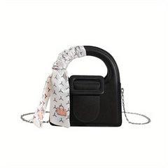 Vintage Square Chain Crossbody Bag Clutch Purse with Buckle