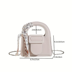 Vintage Square Chain Crossbody Bag Clutch Purse with Buckle