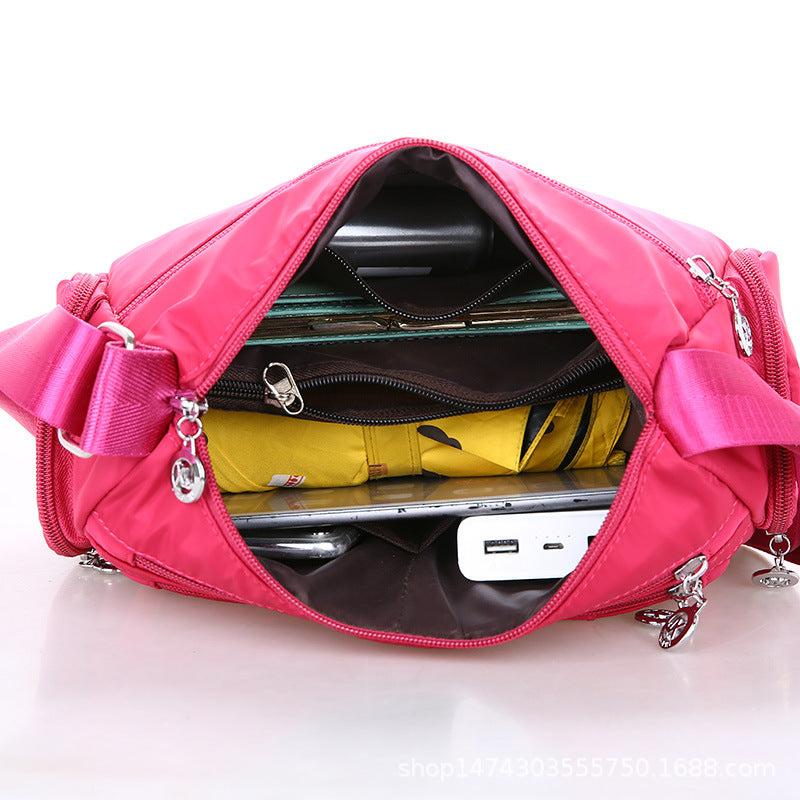 Nylon Crossbody Bag for Women Zipper Coin Purse Shoulder Bag