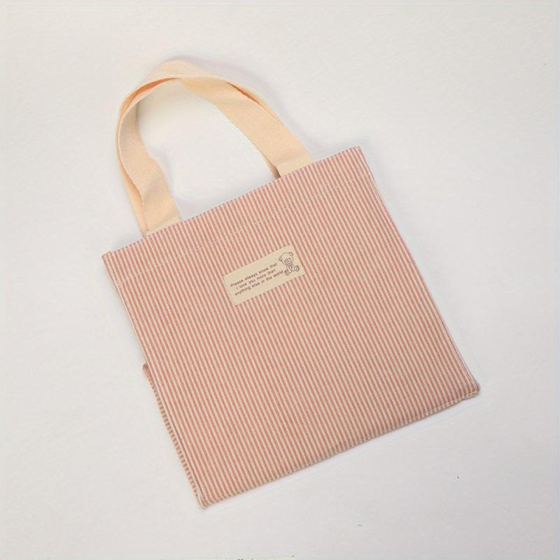 Stripes Pattern Canvas Tote Bag Eco Friendly Shopping Bag