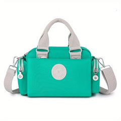 Colorblock Casual Satchel Bag All Match Shoulder Bag With Pockets