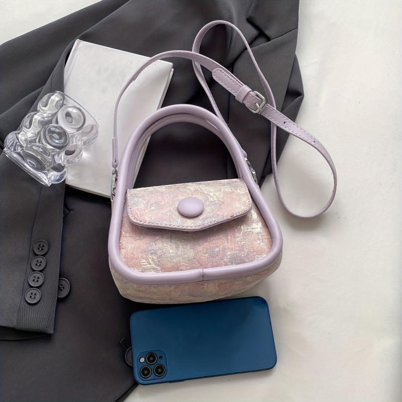 Canvas Crossbody Bag Mini Top Handle Shoulder Bag