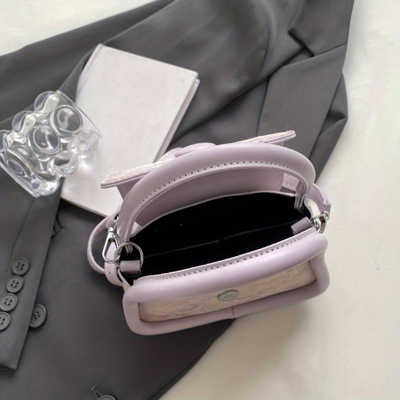 Canvas Crossbody Bag Mini Top Handle Shoulder Bag