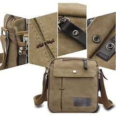 Vintage Square Bag Zipper All Match Travel Storage Bag
