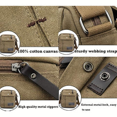 Vintage Square Bag Zipper All Match Travel Storage Bag