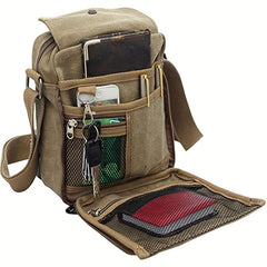 Vintage Square Bag Zipper All Match Travel Storage Bag