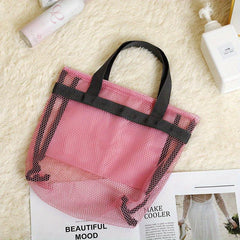 Mesh Portable Handbag Large Capacity Beach Bag