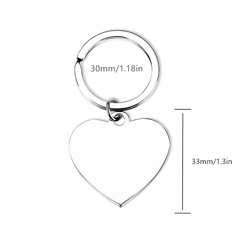 Mother Stainless Steel Heart Keychain Mother's Gift