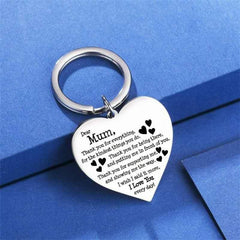 Mother Stainless Steel Heart Keychain Mother's Gift