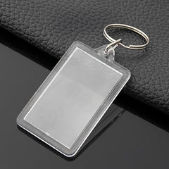 3pcs Acrylic Photo Frame Keyring Clear Picture Keychain Gift Artwork