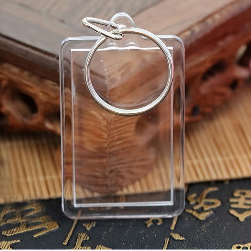 3pcs Acrylic Photo Frame Keyring Clear Picture Keychain Gift Artwork