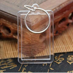 3pcs Acrylic Photo Frame Keyring Clear Picture Keychain Gift Artwork