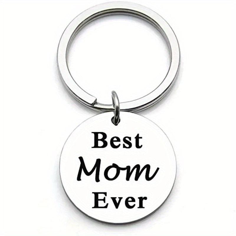 Stainless Steel Family Love Keychain Bag Accessory Gift for Mom