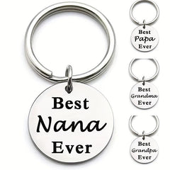 Stainless Steel Family Love Keychain Bag Accessory Gift for Mom