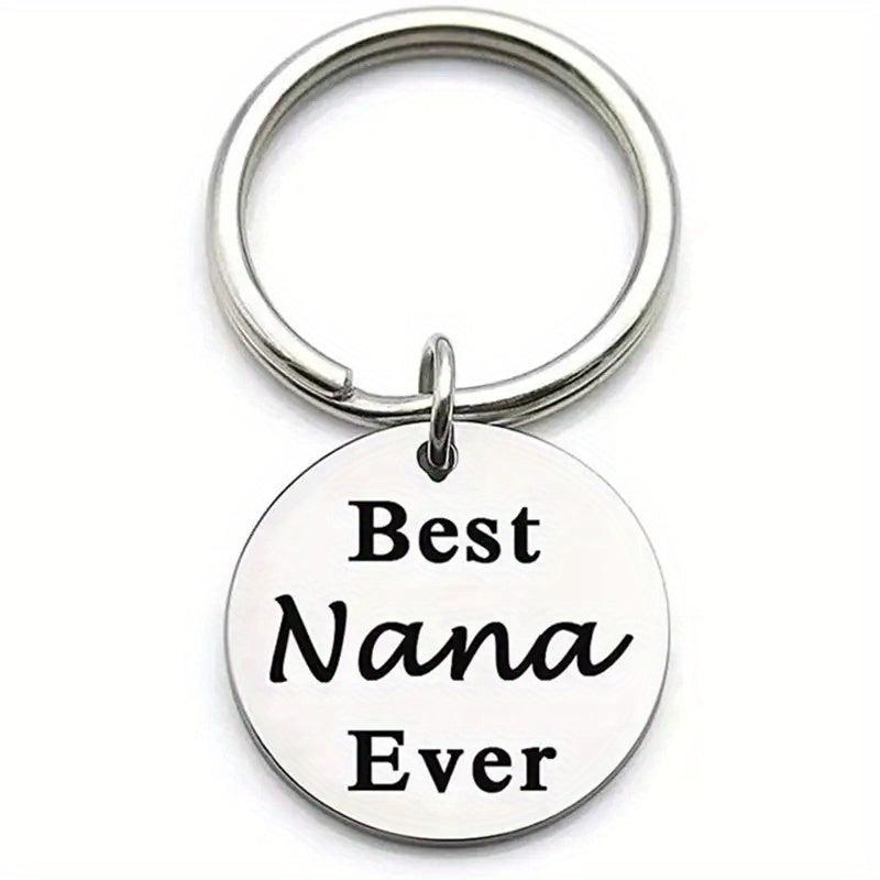 Stainless Steel Family Love Keychain Bag Accessory Gift for Mom
