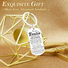 Bestie Keychain Floral Keychain Gift For Birthday Keyring True Friends