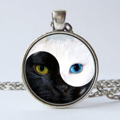 Cat's Eye Yin Yang Keychain Time Gem Necklace Women's Pendant