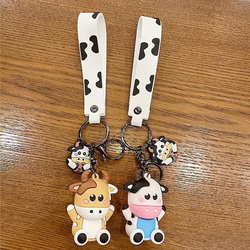 Cow Doll Keychain Animal Car Pendant Bag Charm