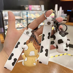Cow Doll Keychain Animal Car Pendant Bag Charm