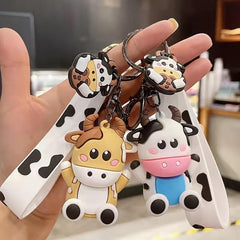Cow Doll Keychain Animal Car Pendant Bag Charm