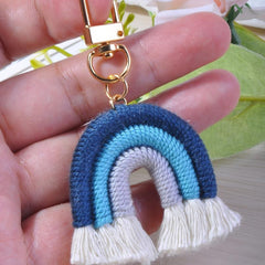 Rainbow Tassel Keychain Holder Bag Wallet Decor Women Girls