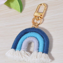 Rainbow Tassel Keychain Holder Bag Wallet Decor Women Girls