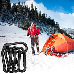 10pcs Carabiner Caribeaner Clip Aluminum Ring Carabeaner Keyring
