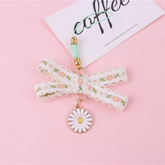 Lace Heart Keychain Tassel Bag Keyring Charm