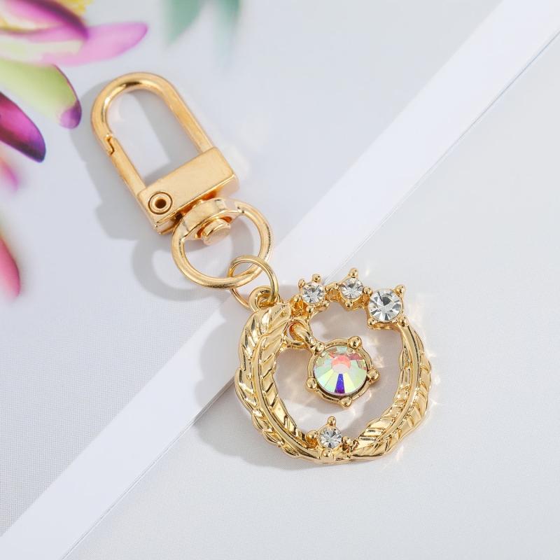 Bling Heart Eye Evil Eye Keychain Key Ring for Bag Car Earphone Case