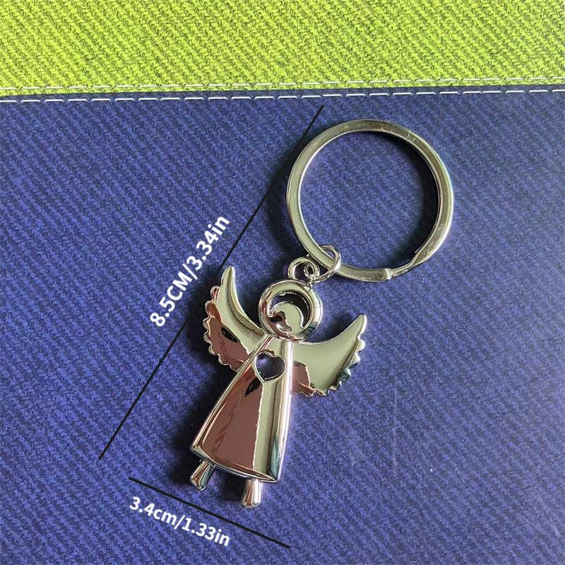 Angel & Heart Keychain Metal Key Ring Purse Charm Gift