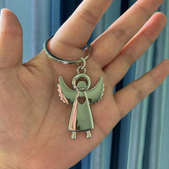 Angel & Heart Keychain Metal Key Ring Purse Charm Gift