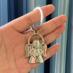 Angel & Heart Keychain Metal Key Ring Purse Charm Gift