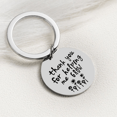 Teacher's Gift Keychain Thank You For Helping Grow Keyring Jewelry Gift