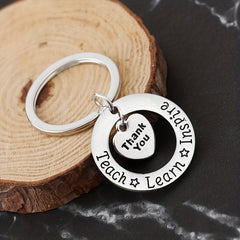 Teacher's Gift Keychain Appreciation Metal Key Ring Birthday Graduation