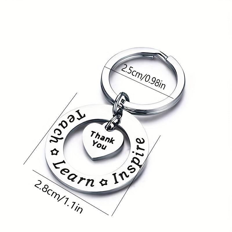 Teacher's Gift Keychain Appreciation Metal Key Ring Birthday Graduation