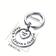 Teacher's Gift Keychain Appreciation Metal Key Ring Birthday Graduation