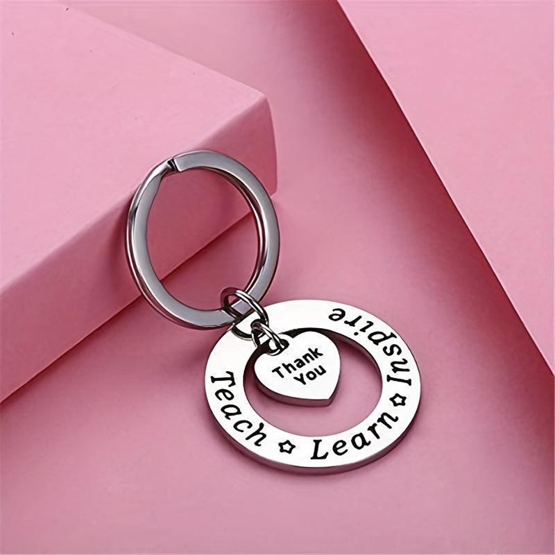 Teacher's Gift Keychain Appreciation Metal Key Ring Birthday Graduation