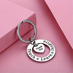 Teacher's Gift Keychain Appreciation Metal Key Ring Birthday Graduation